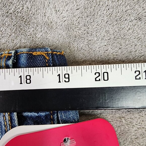 Womens MIDI Maternity Blue Jean Shorts 4” inseam Isabel Maternity Side Panel 10 - Picture 12 of 16